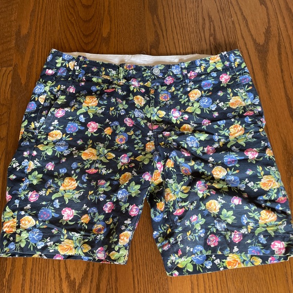 Polo Ralph Lauren Other - Polo Ralph Lauren Linen Shorts - Navy Floral - Size 34 - Used